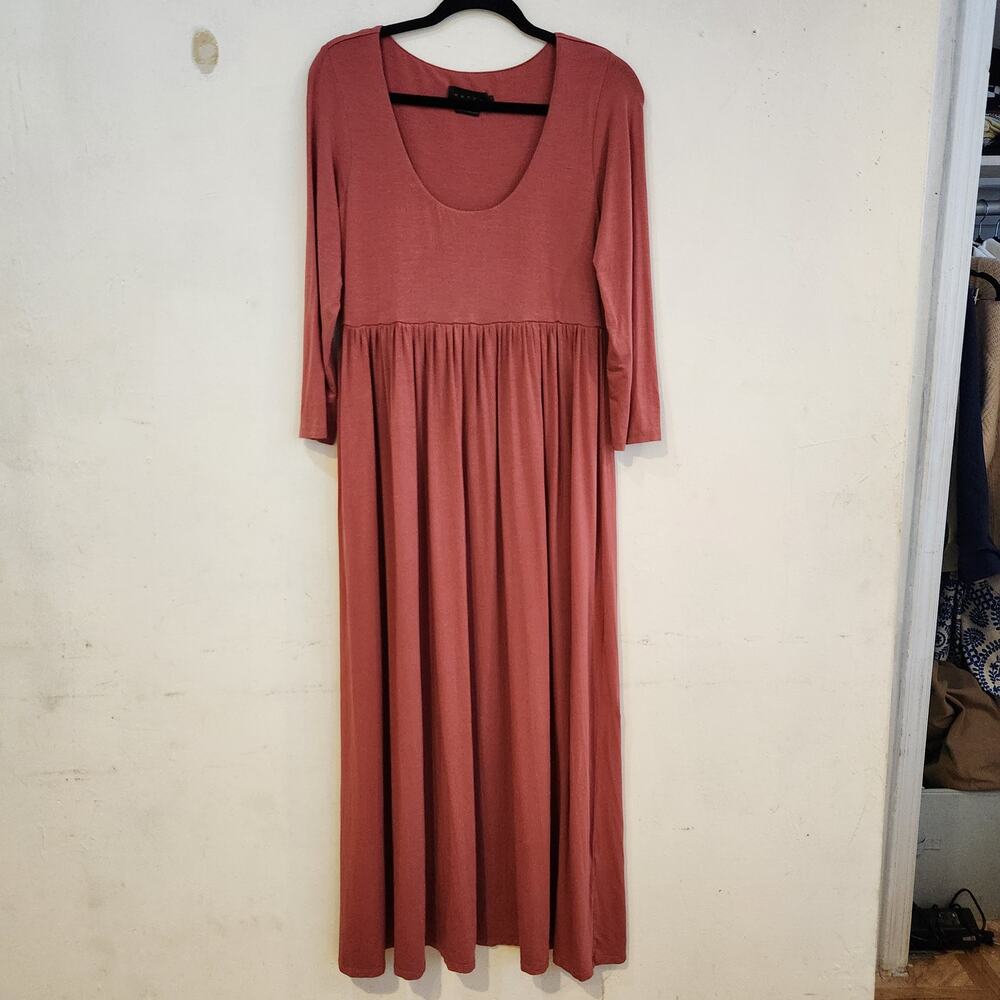 Hatch Maternity Long Sz 1 / S Dusty Rose Pink Dress Designer Casual Autumn - Picture 3 of 8